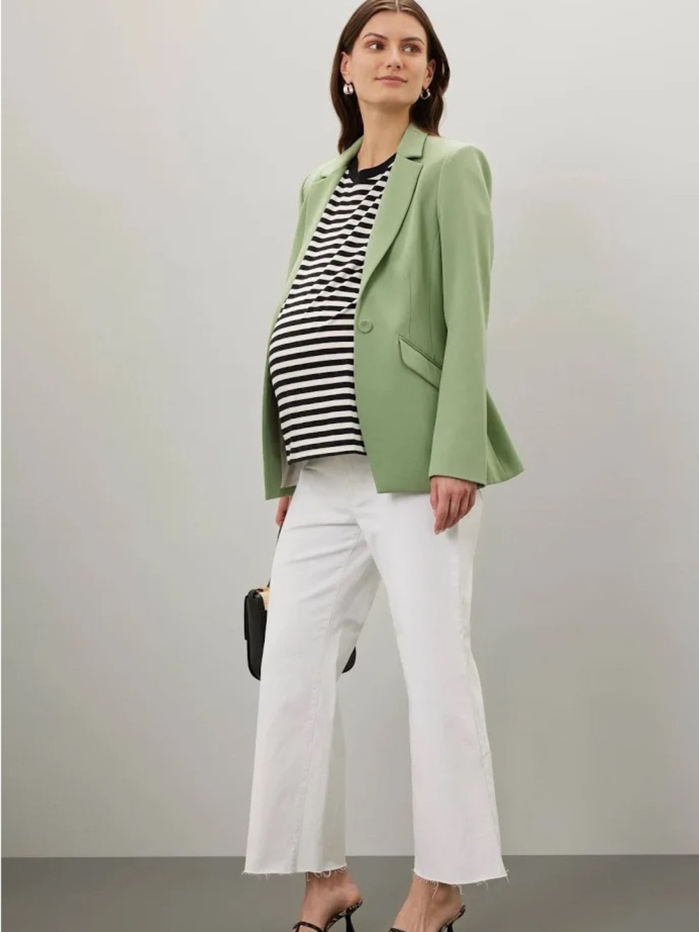 Paige Anessa cropped maternity jeans, white, 27